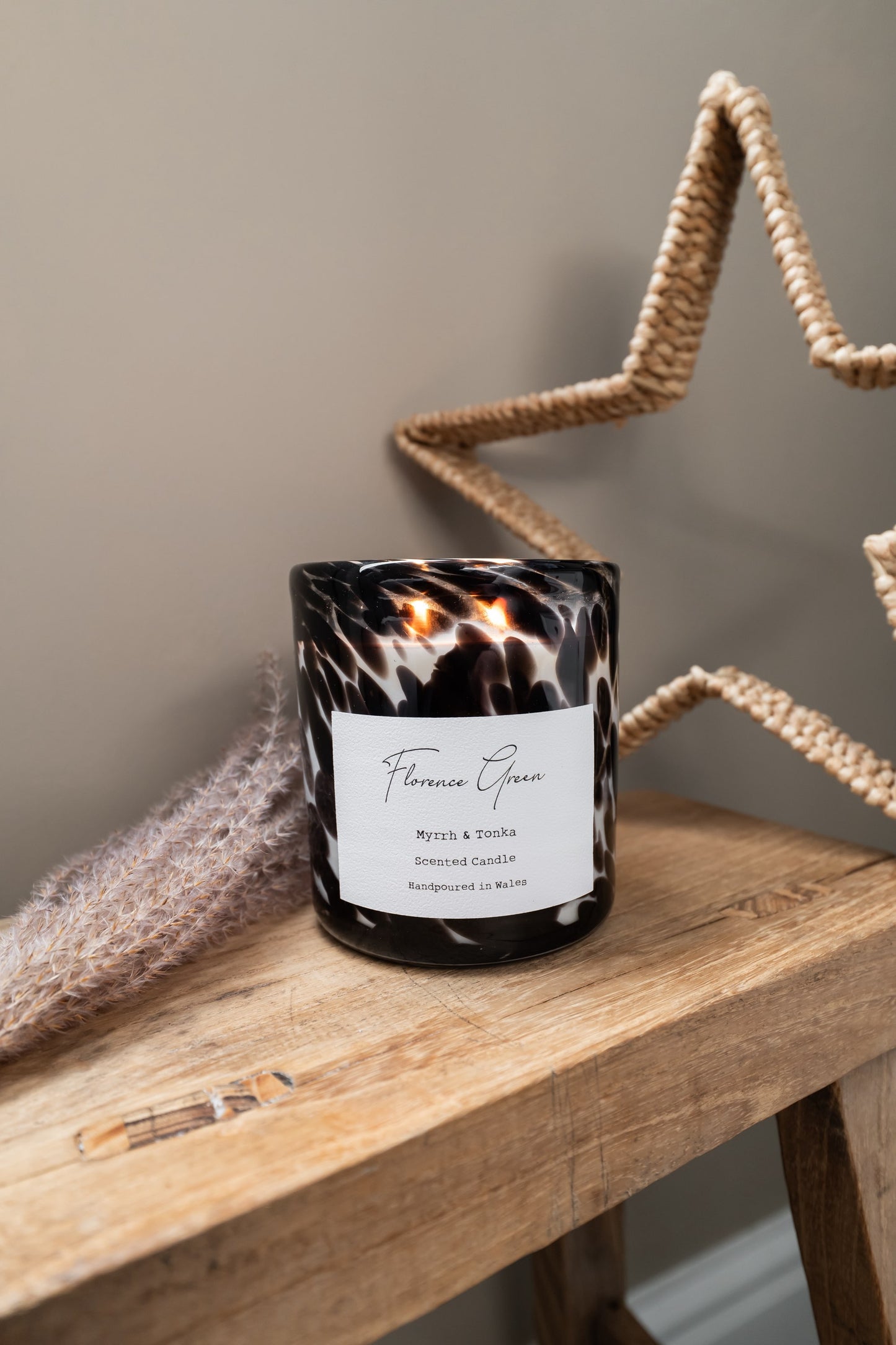 Myrrh & Tonka Black Tort Double Wick Candle