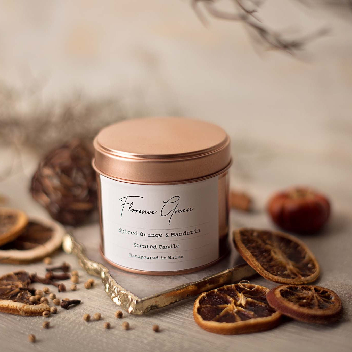 Spiced Orange & Mandarin Scented Tin Candle