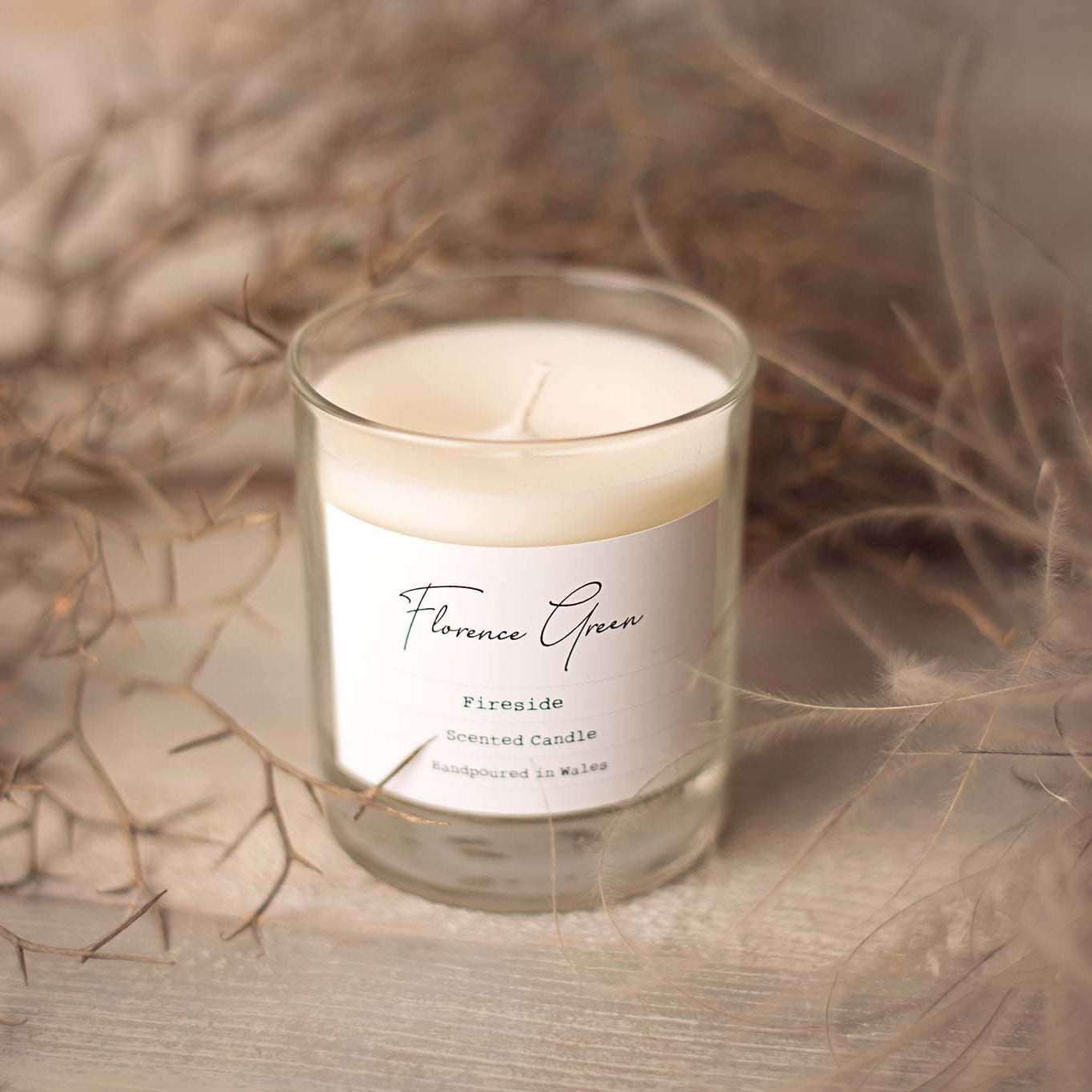 Fireside Large Glass Candle