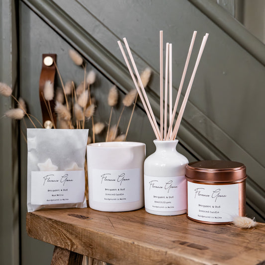 Bergamot & oud Full product range.