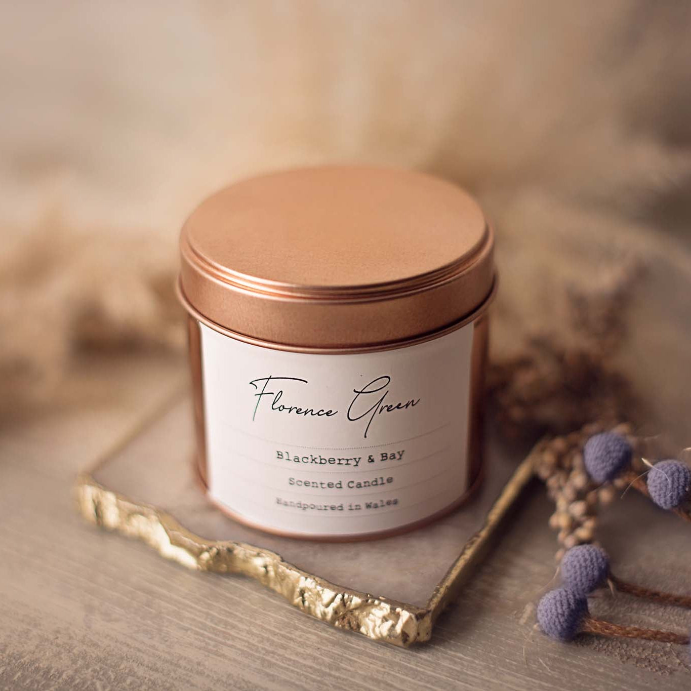 Blackberry & Bay Scented Tin Candle