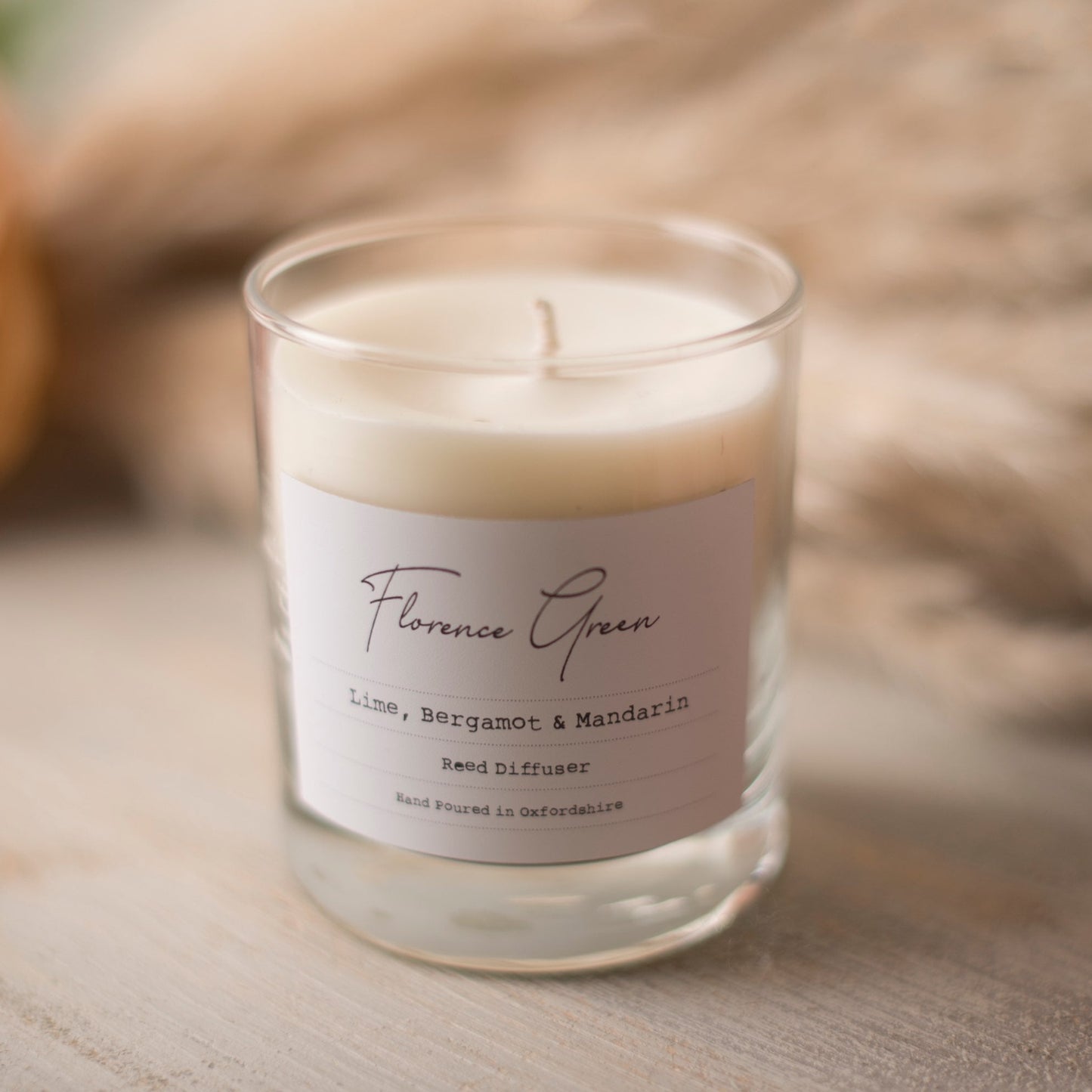 Lime Bergamot & Mandarin Large Glass Candle