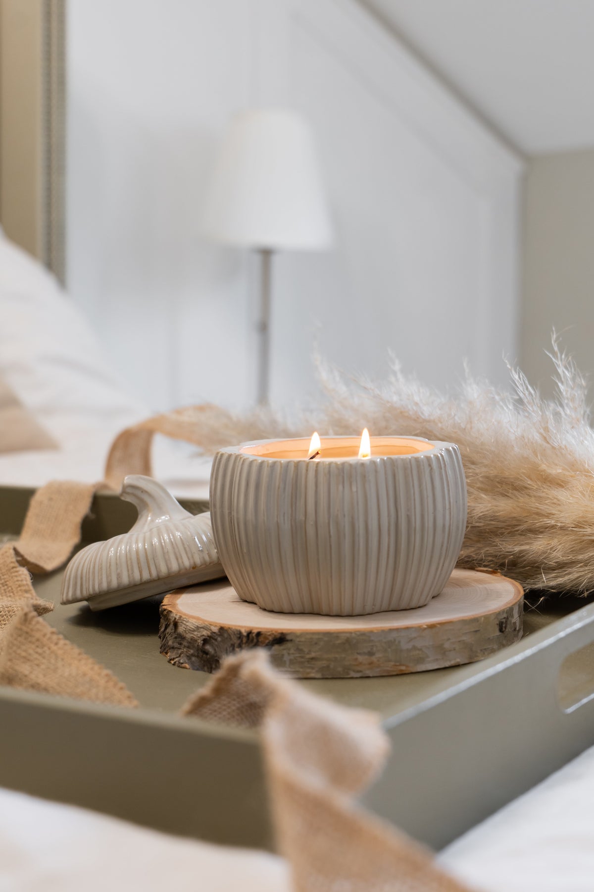 Ceramic Pumpkin Candle