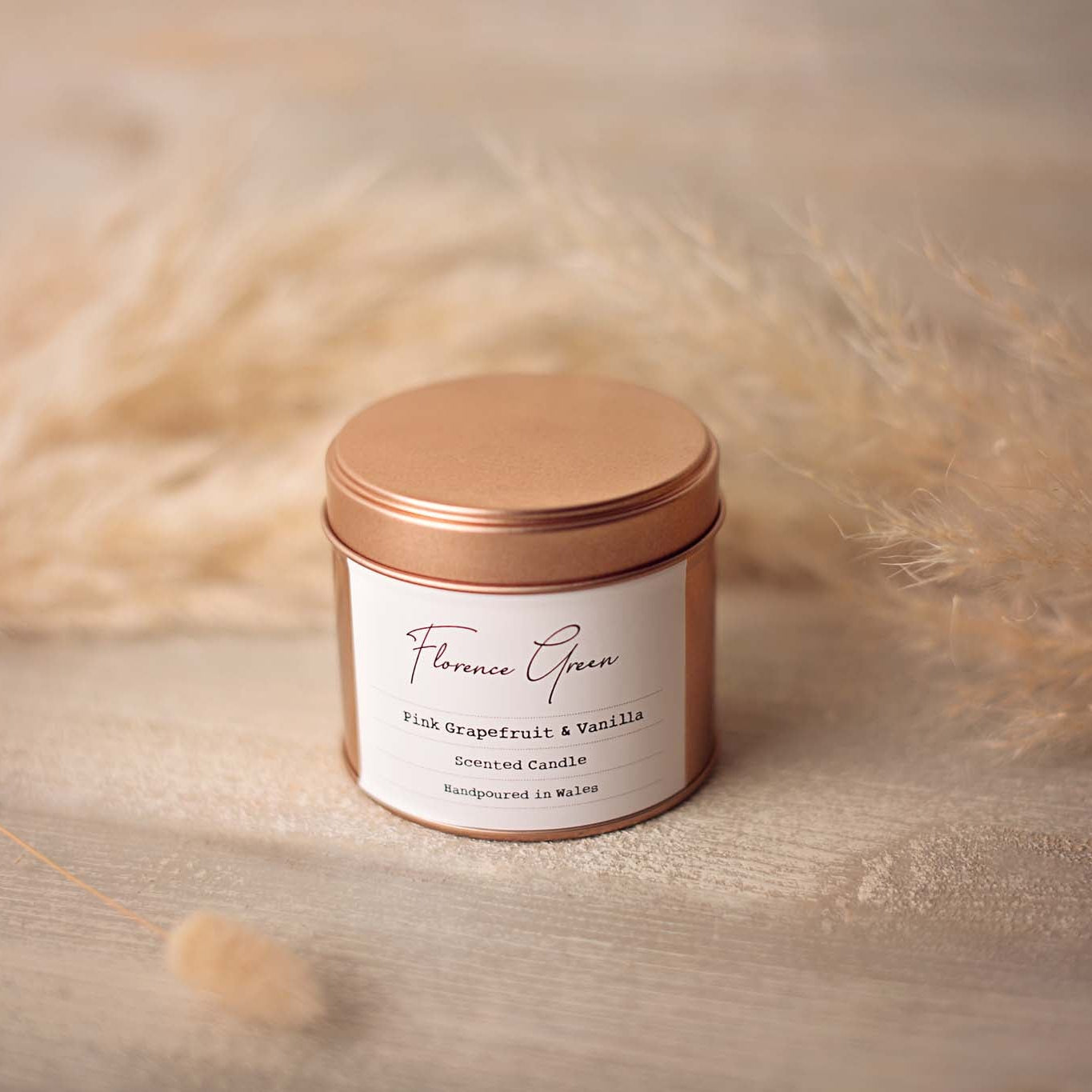 Pink Grapefruit & Vanilla Medium Tin Candle