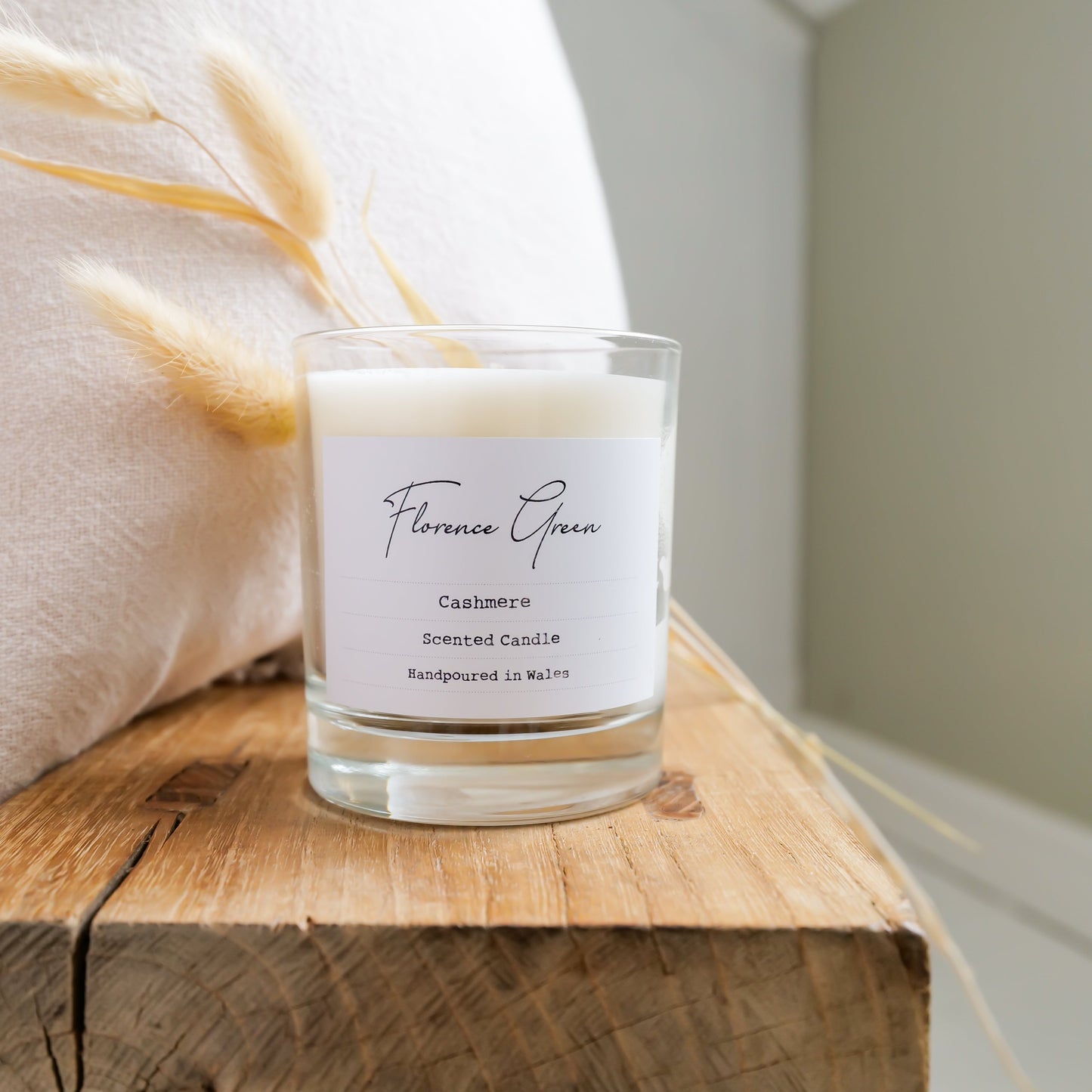 Cashmere Large Glass Candle