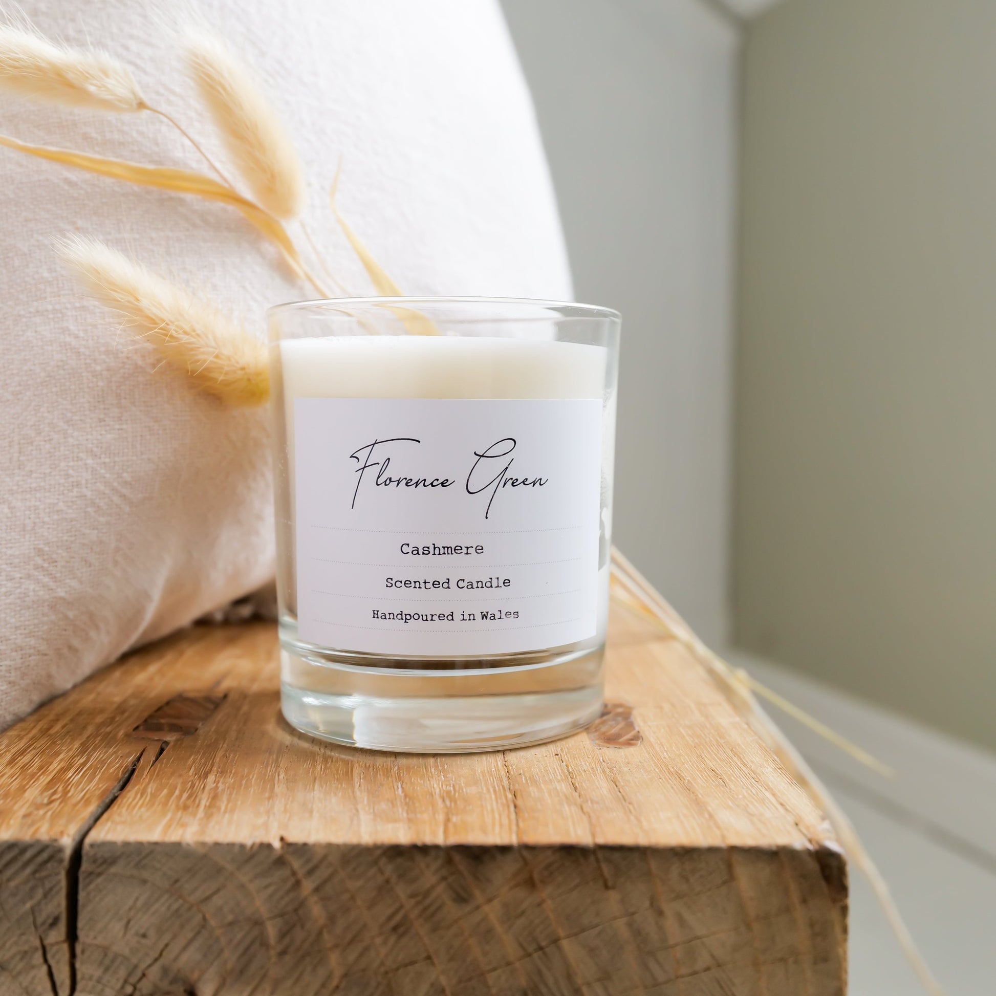 Cashmere Large Glass Candle