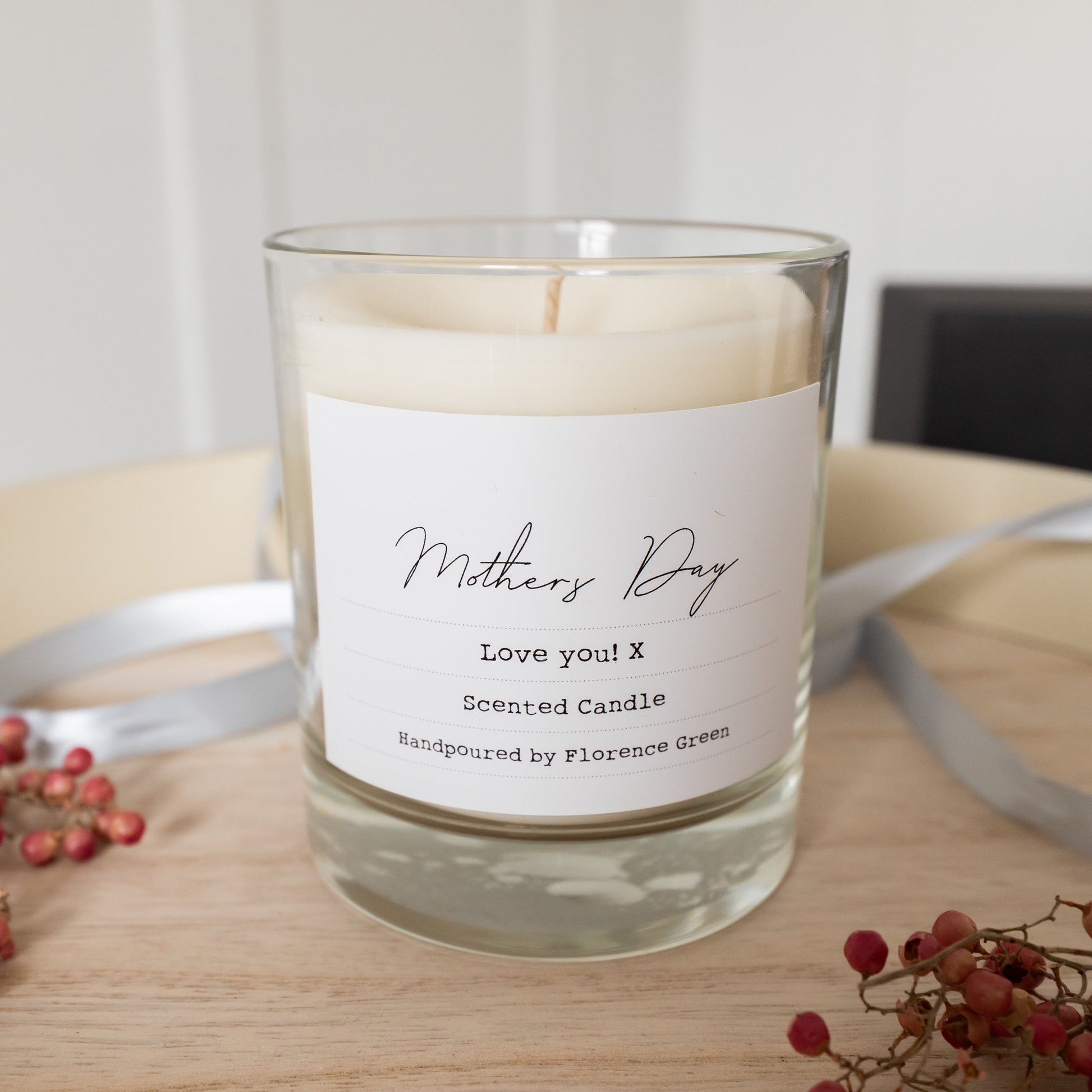 Personalised Large Glass Candle