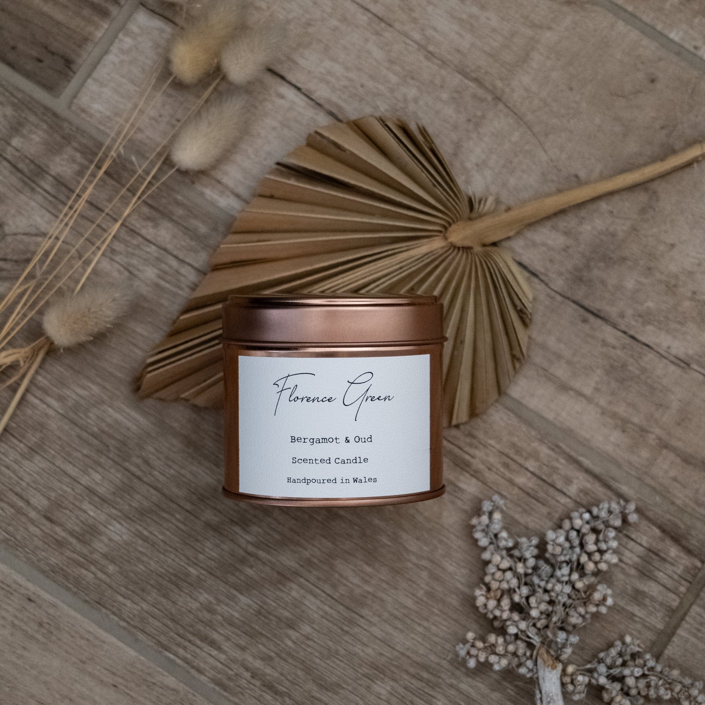 Bergamot & Oud Medium Tin Candle