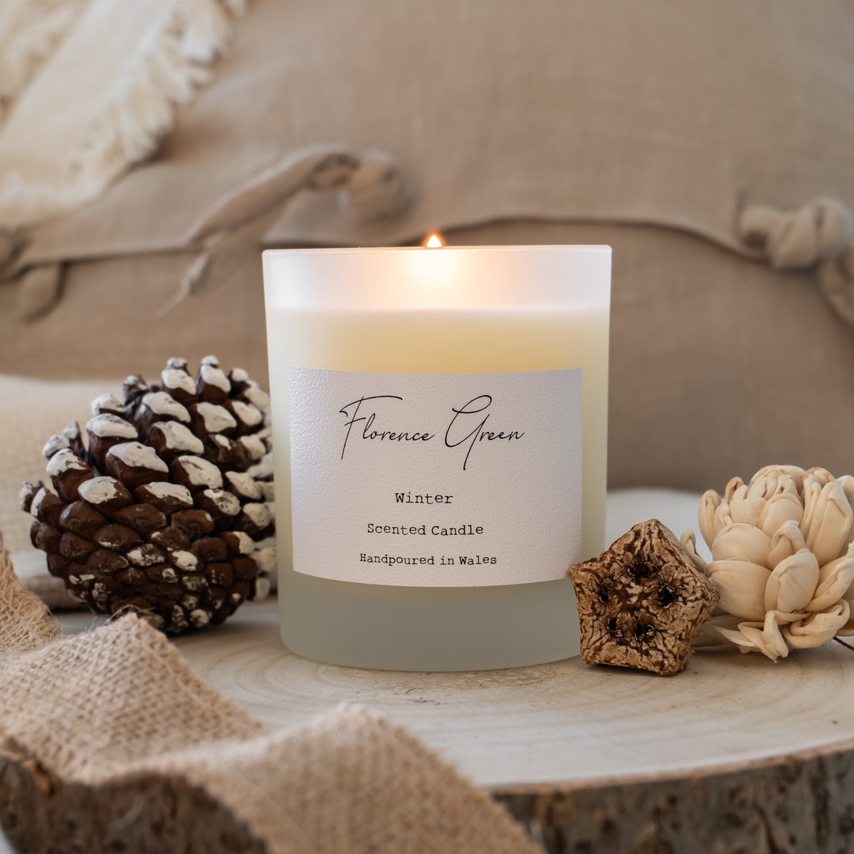 Winter Large Glass Scented Candle