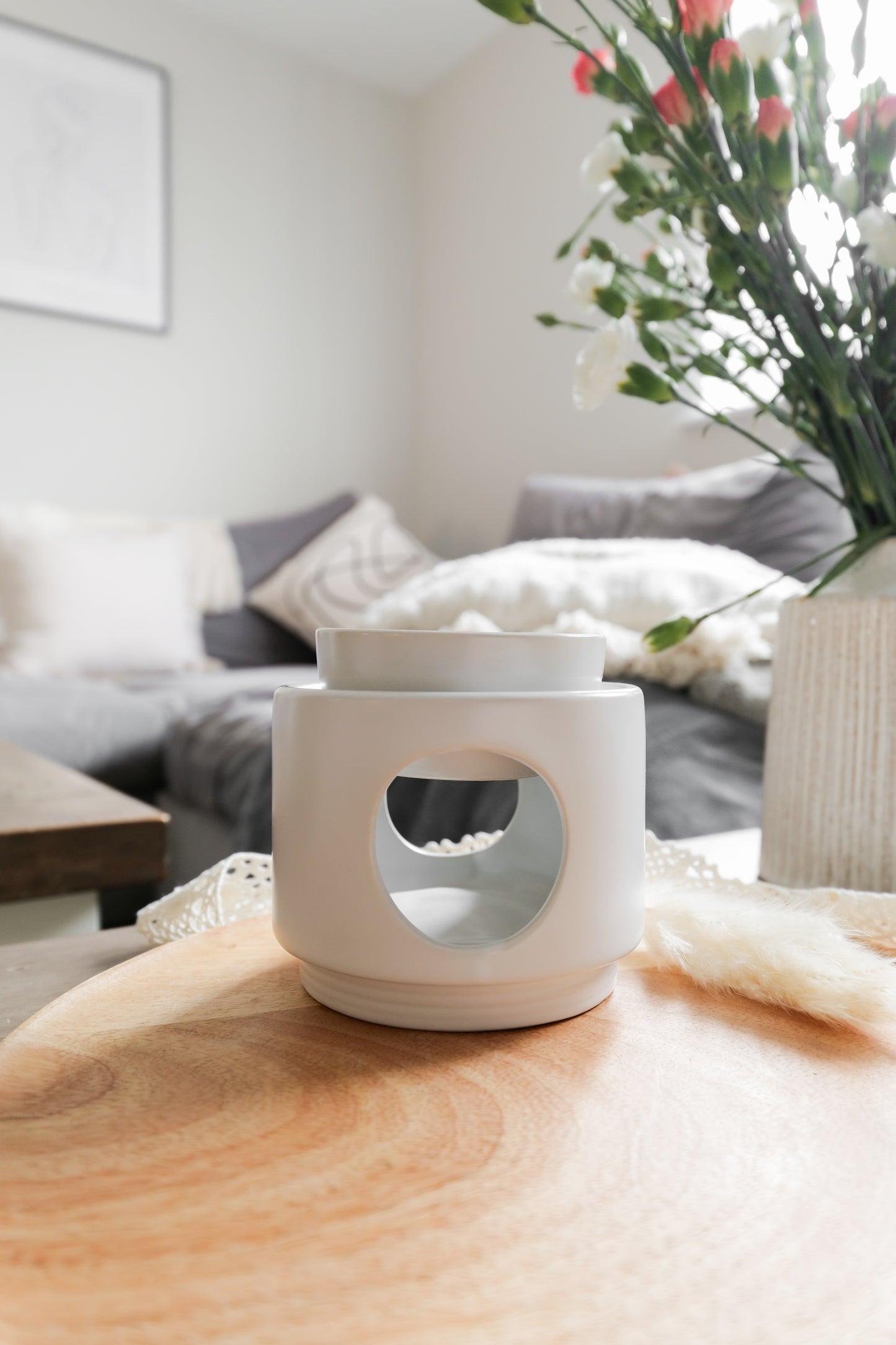 White Ceramic Wax Melt Burner