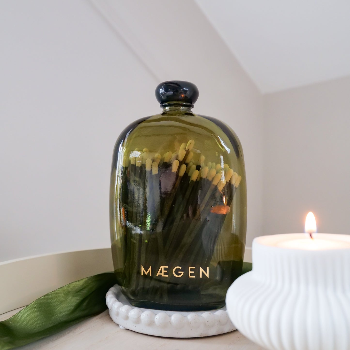 Green Matchstick Bottle
