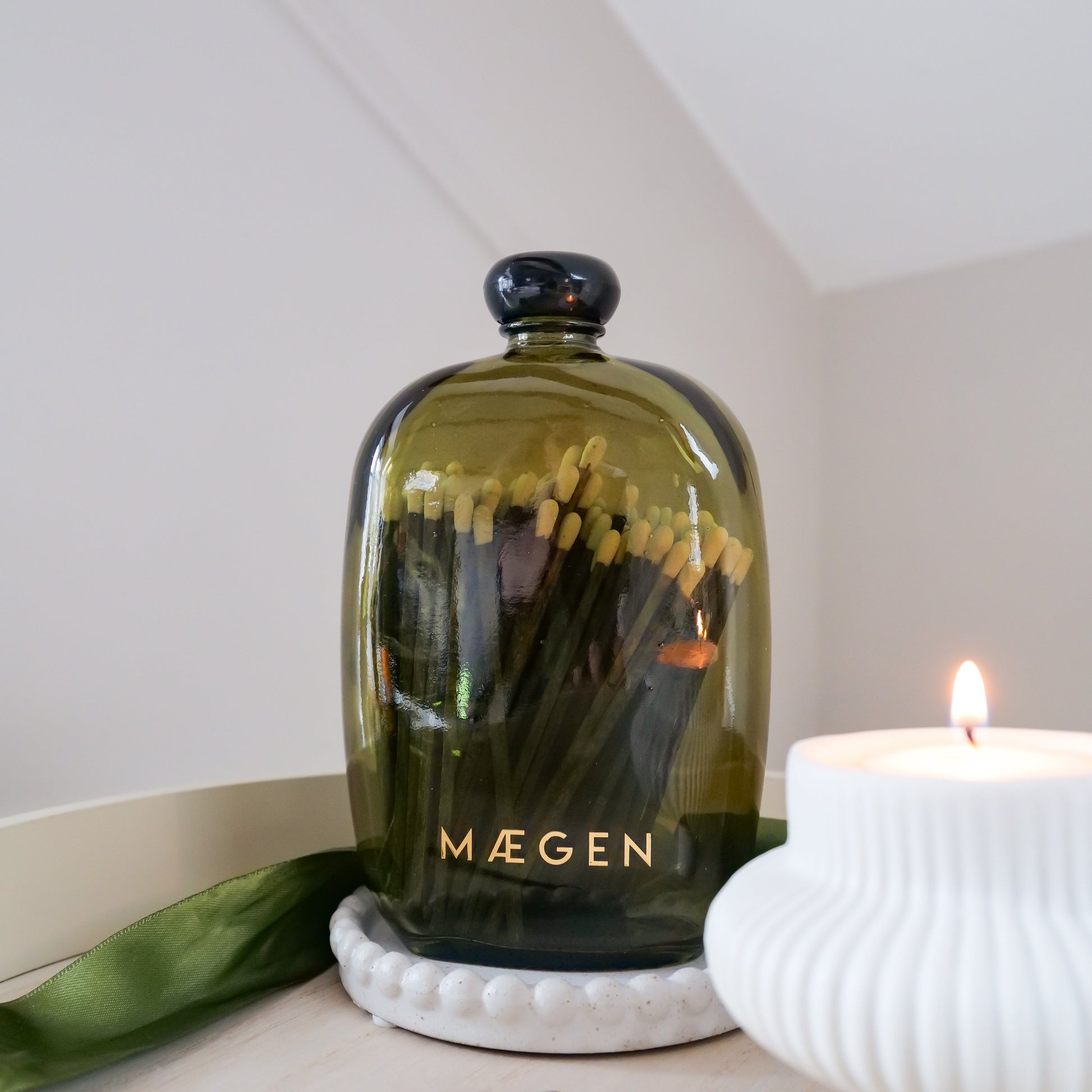 Green Matchstick Bottle
