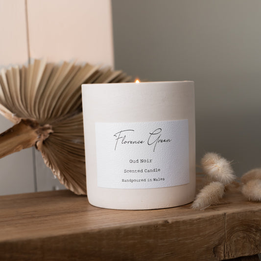 Oud Noir Large Ceramic Candle