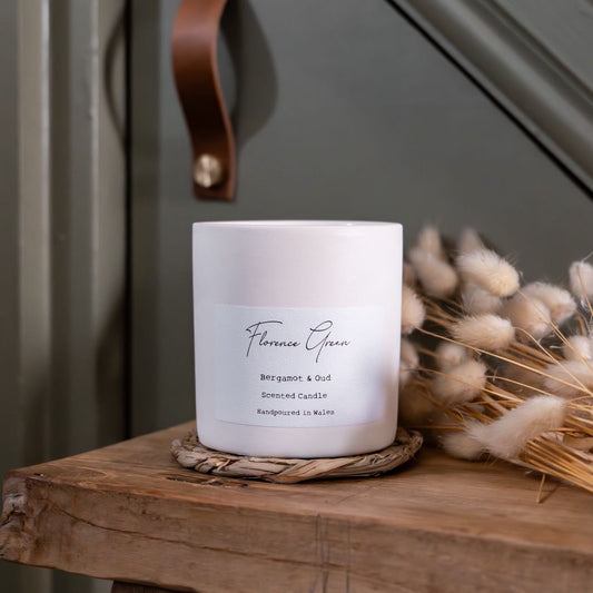 Bergamot & Oud Large Ceramic Candle