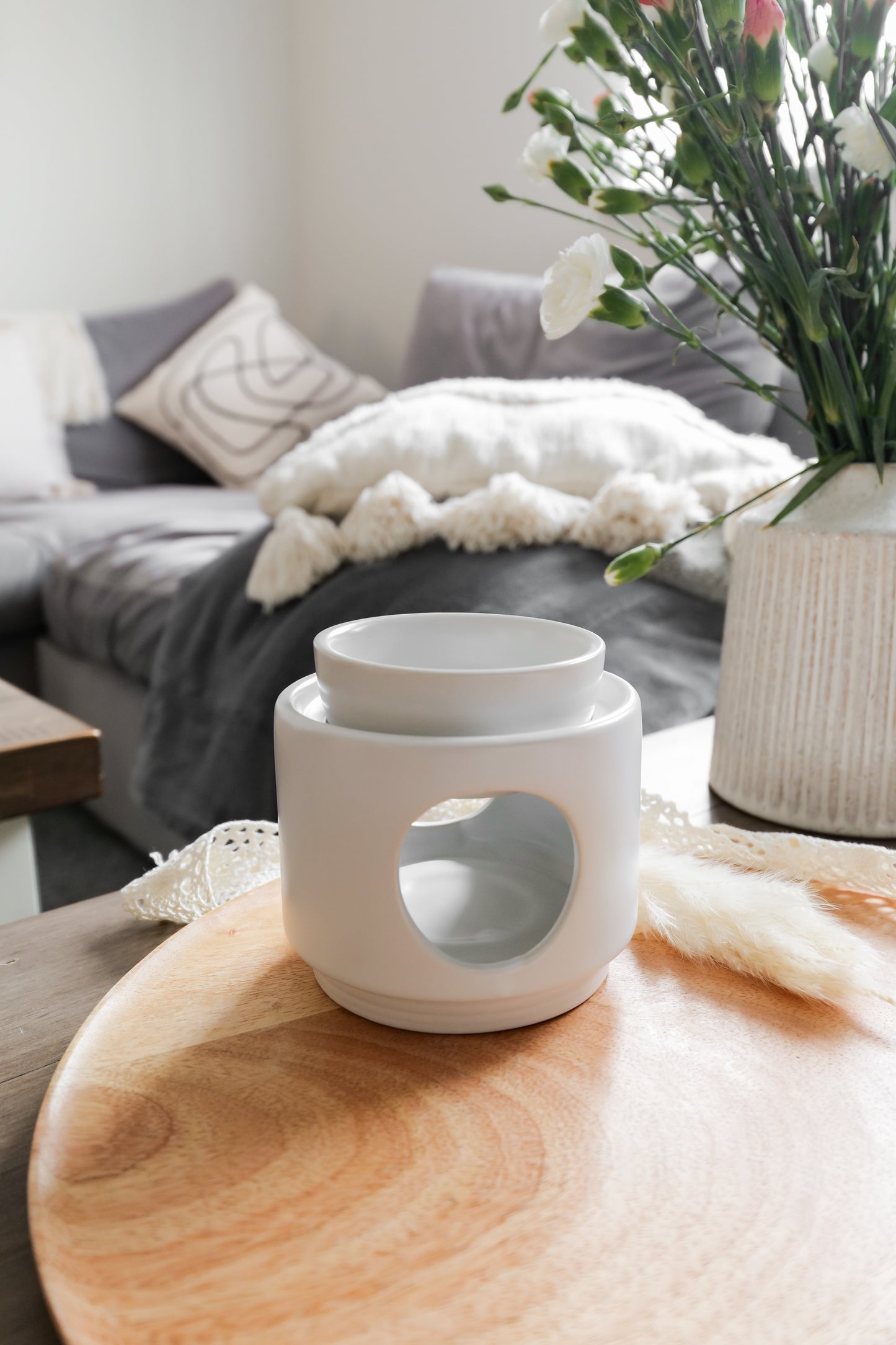 White Ceramic Wax Melt Burner