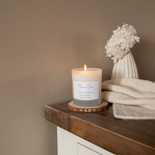 Sandalwood & Pepper Scented Candle