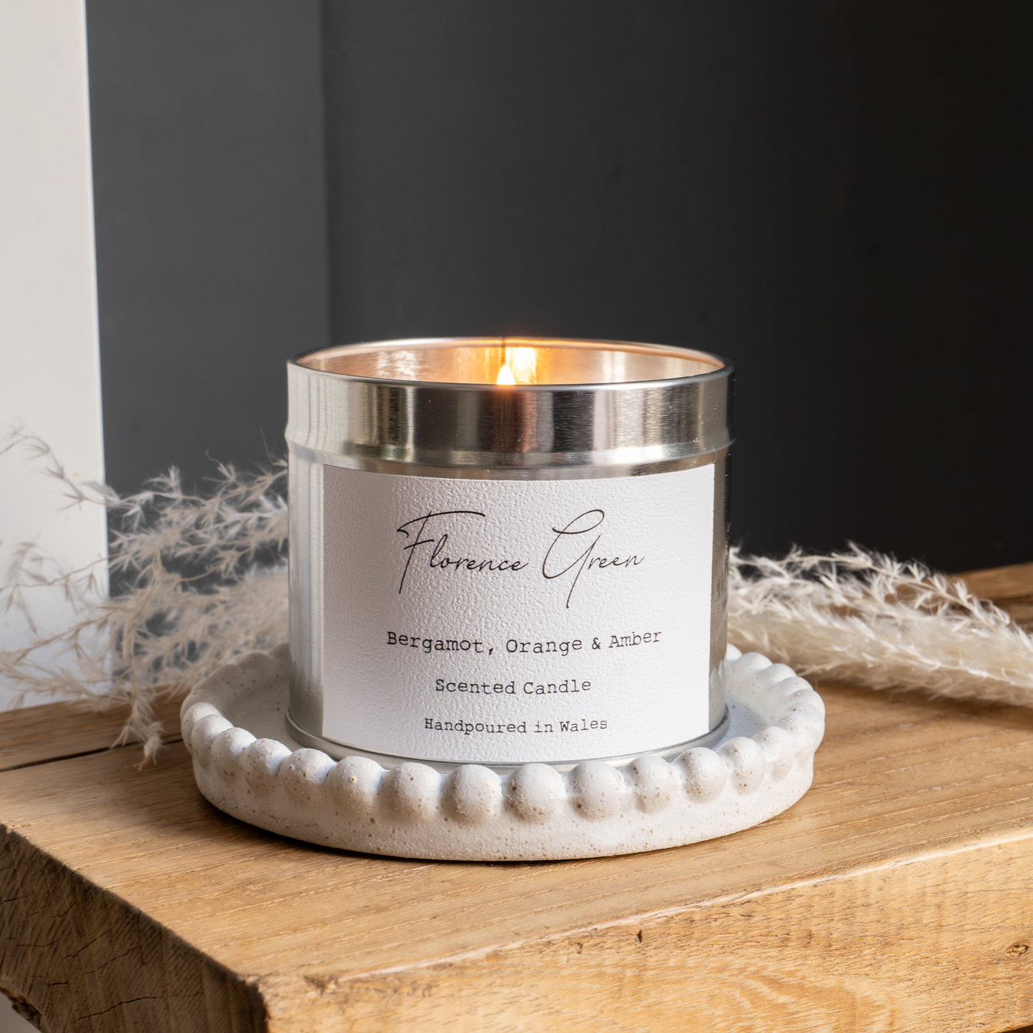 Bergamot, Orange & Amber Scented Candle