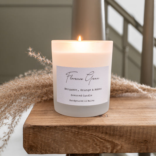 Bergamot, Orange & Amber Scented Candle